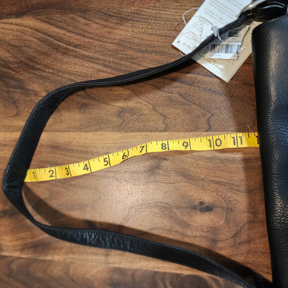 Vintage American Angel Black Leather Handbag NWT - Picture 14 of 15